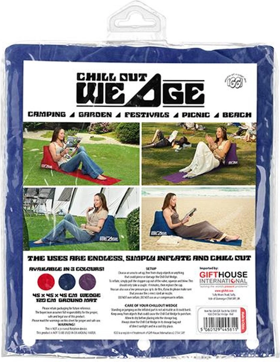 CKB LTD - Chill Out - Luchtbed - Campingstoel - Wedge Opblaasbare Ligstoel - Blauw Strandstoel 1 Persoons Volwassen Luchtbedden Kampeerstoel Vouwstoel Stoel Slaapmatje Slaapmatten Opvouwbaar Volwassenen Tuinstoel Opblaasstoel Kampeerstoelen Lucht - Afbeelding 5