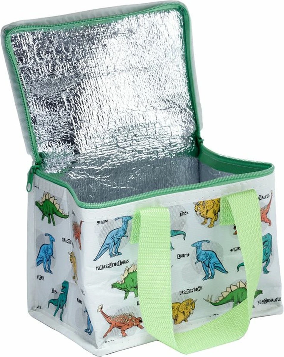 Kleine Lunch/sixpack Koeltas - Dinosaurus Print - 21 X 16 Cm - 4,7 L - Afbeelding 7